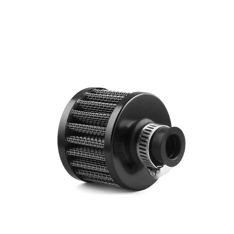 RASNONE 12mm Air Filter Cold Air Intake Filter Breather Turbo Vent Air Intake Filter Cleaner Black Universal for car and Motorcycle - Image 5